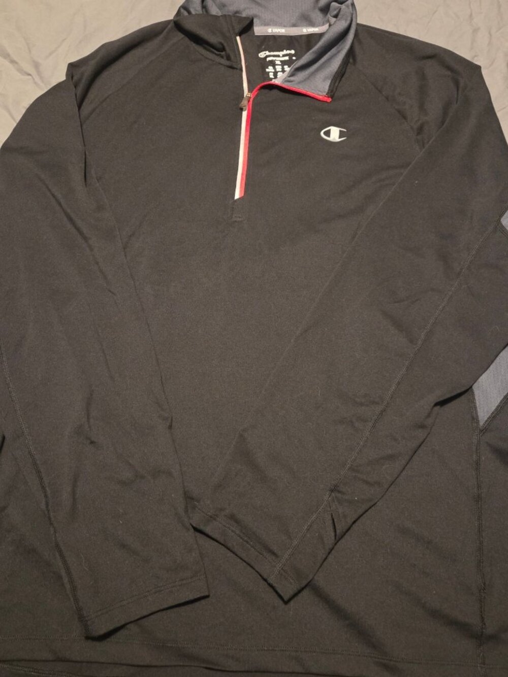 Champion Performax XL Black Zippered Long Sleeve Shirt Mens
